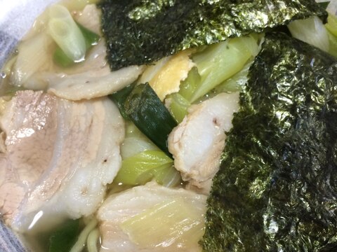 ネギ、チャーシュー麺